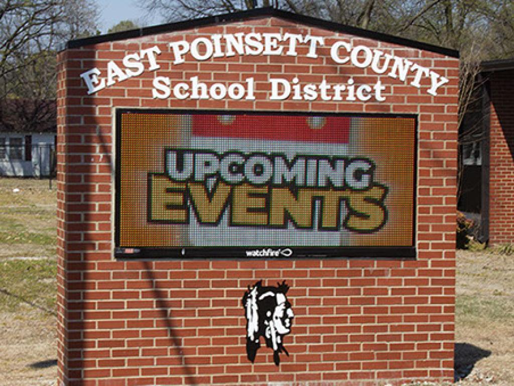 Poinsett County School LED monument sign