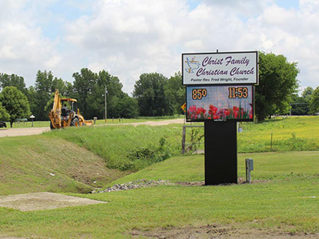 Christ Family Christian Church LED monument sign